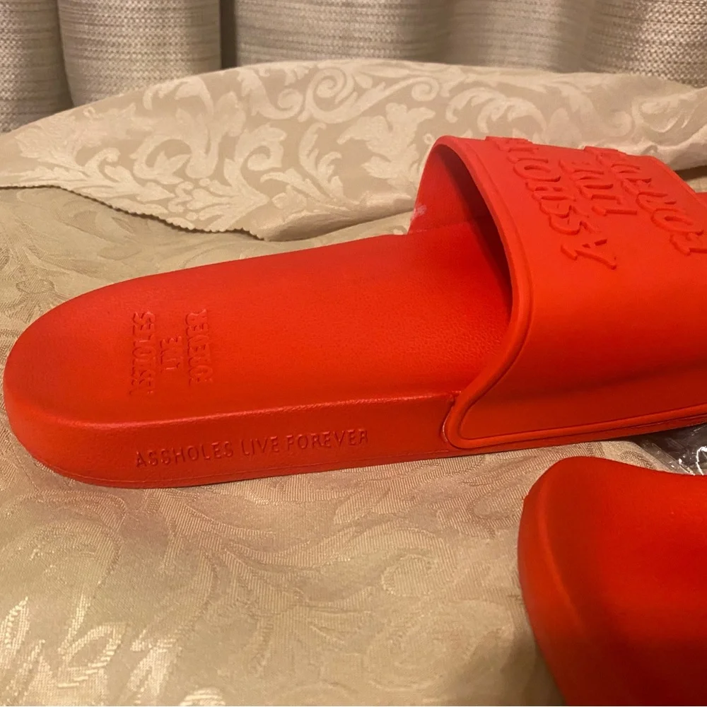 MENS Linda Finegold  RED SUPERSOFT SLIDES SIZE 7